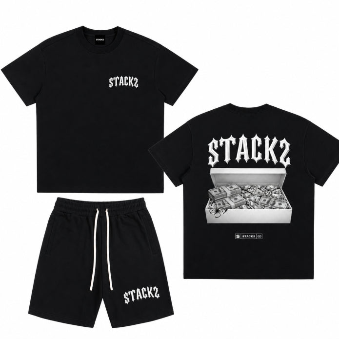 Stackz Cash Short Set - Black